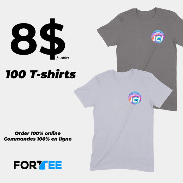 100 Tshirt Left Chest Print