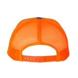 6606 Charcoal/ Neon Orange Back