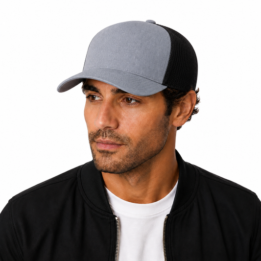 Casquette de camionneur classique 5 panneaux en polyester 6506