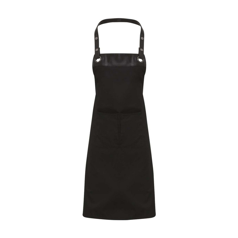 Espresso Cotton-Blend Bib Apron RP123